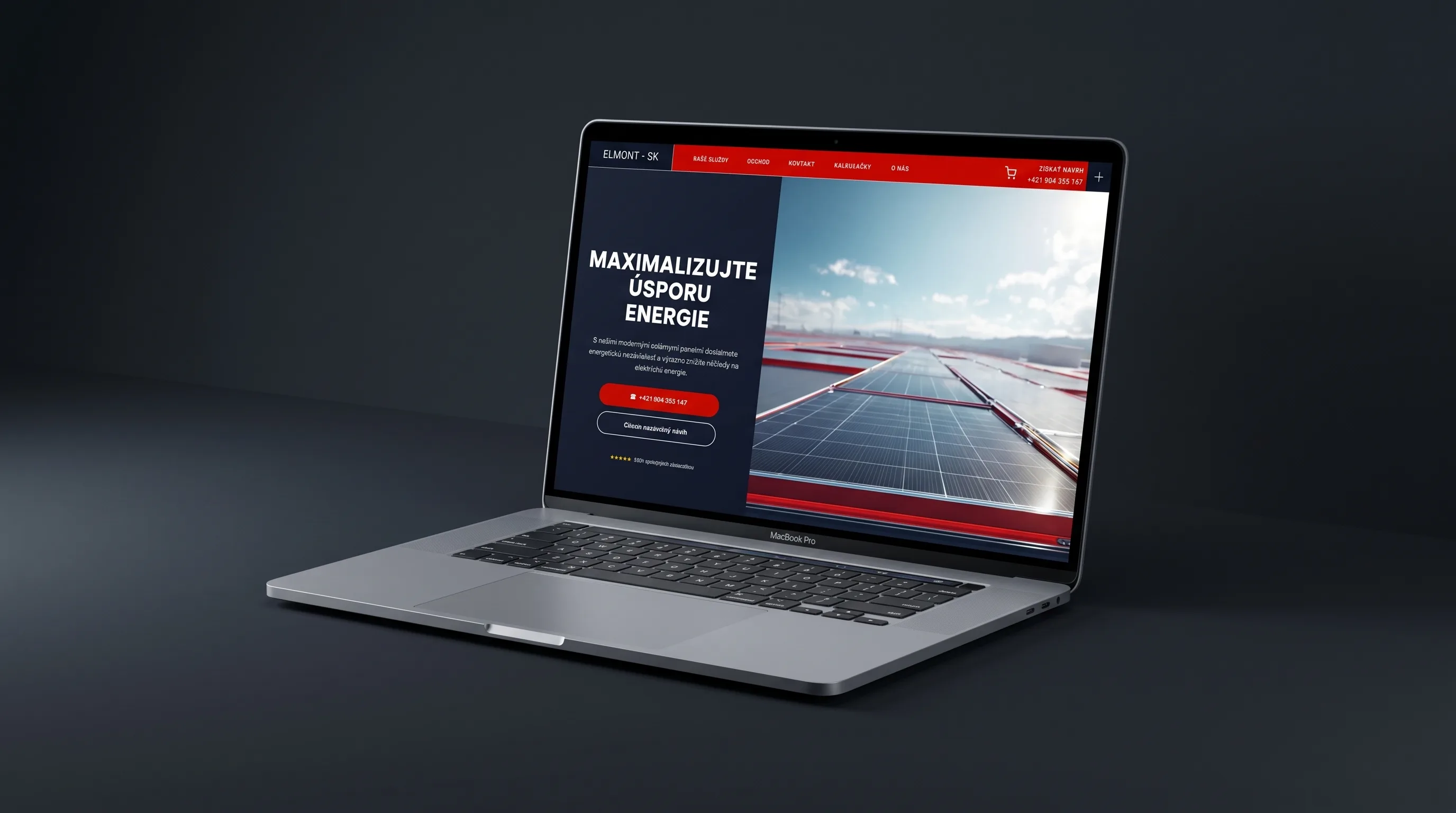 Elmont-SK - mockup webu